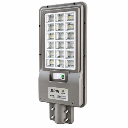 كشاف شوارع LED بالطاقة الشمسية 200 واط IP65 مع حساس حركة