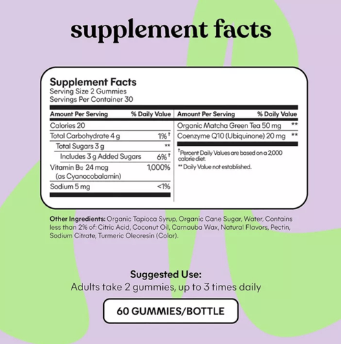 Matcha, Energy B12 Gummies
