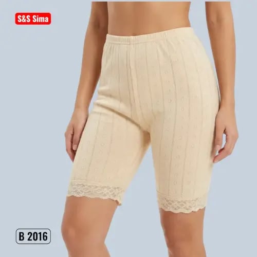 6 قطع شورت نسائي جامبو قطن 100% مخرم كلفة دانتيل
