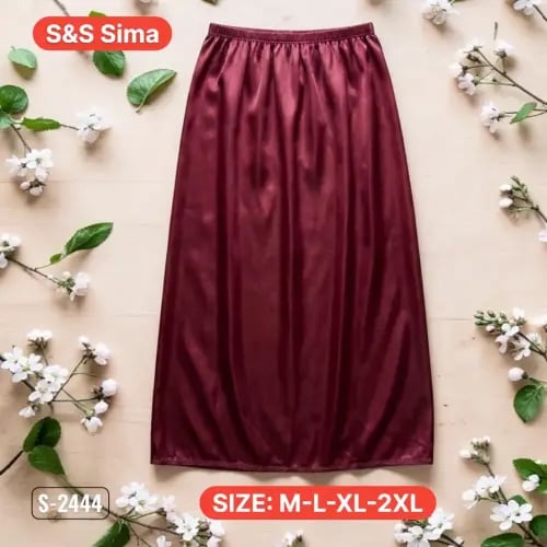 6 قطع شلحة ساتان نسائي نص (مكسي)