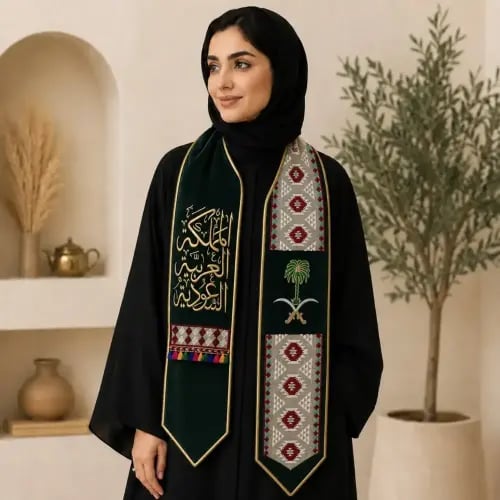 وشاح اليوم الوطني مخمل