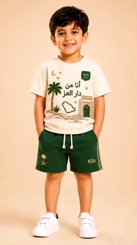 طقم اطفال لليوم الوطني`
