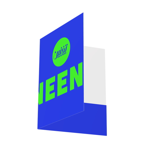White pocket folder display