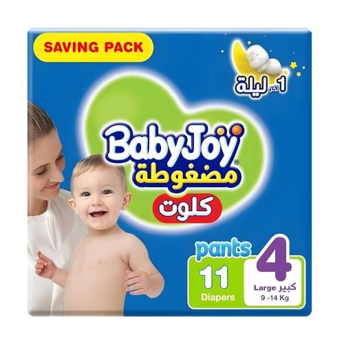 بيبي جوي كلوت مقاس 4 من 9–14 كجم – 11 حفاضة