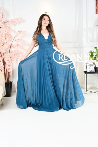 فستان سهره تل طويل