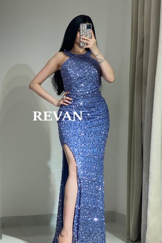 فستان سهرة ترتر فاخر