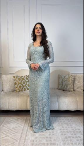 فستان عيد دانتيل طويل أناقة ناعمة بإطلالة ملكية من...