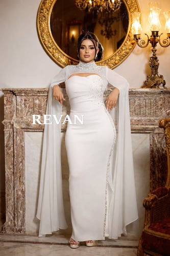 فستان سهرة ملكي مكون من قطعتين