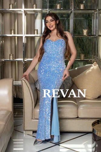 فستان سهرة تب بدون علاق ترتر