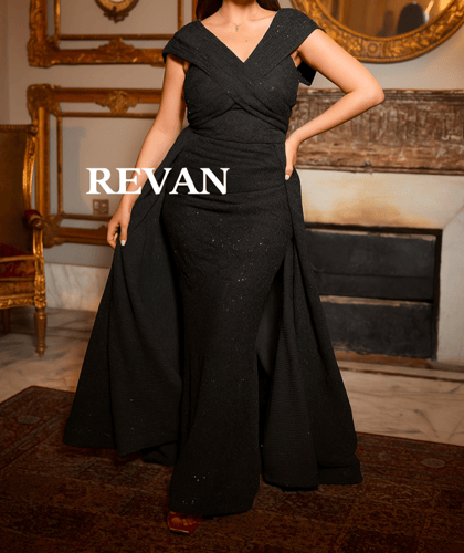 فستان سهرة رمال الذهب