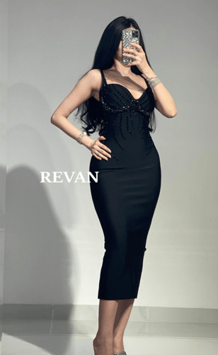 فستان جلكسي علاقي تطريز جذاب