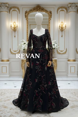 فستان سهرة لؤلؤة الرياض