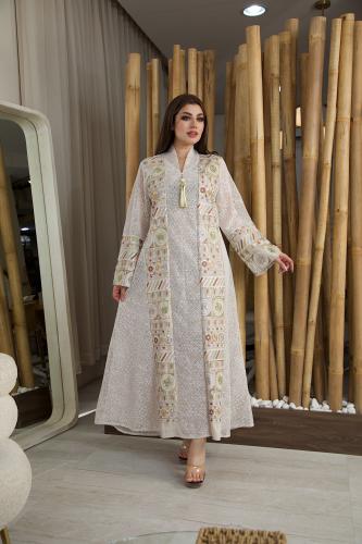 جلابية رمضانية فاخرة بتطريز تراثي أنيق من ريڤــان