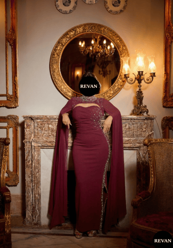 فستان سهرة ملكي مكون من قطعتين