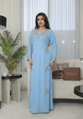 جلابية رمضانية أنيقة بحزام ناعم من ريڤــان