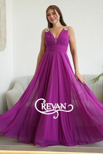 فستان سهره تل طويل