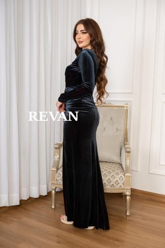 فستان ريڨان قطيفه طويل