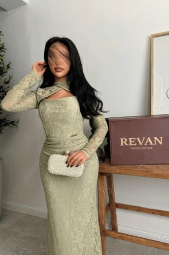 فستان عيد طويل مع جاكيت أنيق من ريڤــان