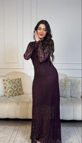 فستان عيد دانتيل طويل أناقة ناعمة بإطلالة ملكية من...