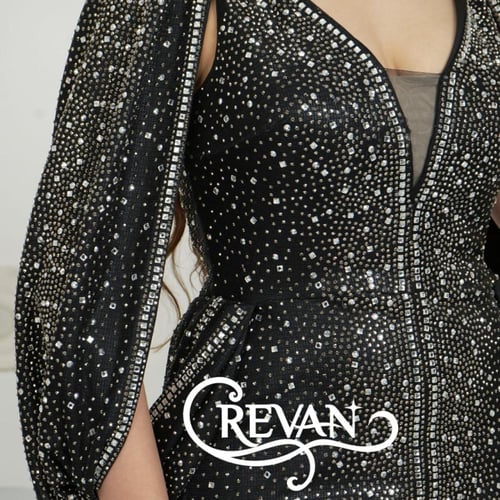 فستان سهره مرصع بالكريستال