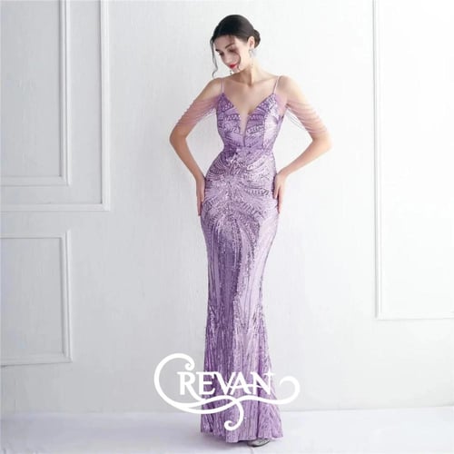 فستان سهرة لآلئ نجد