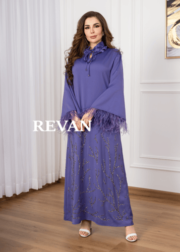 جلابية أنيقة بتصميم فاخر ولمسات أنثوية