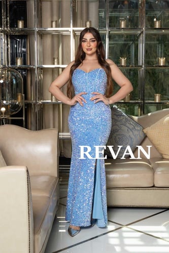 فستان سهرة تب بدون علاق ترتر