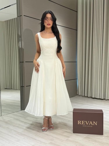 فستان عيد ميدي تصميم أنيق من ريڤــان