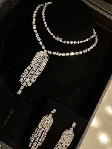 سبحة زيركون أبيض