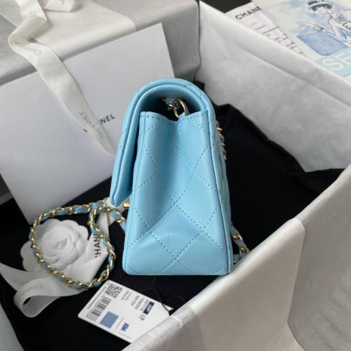 شانيل كلاسيك ميني جلد لامب سكن مقاس 20cm