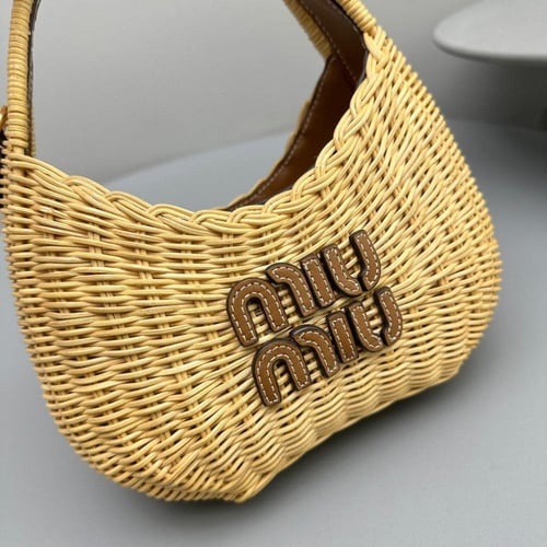Miu Miu WANDER WICKER HOBO BAG
