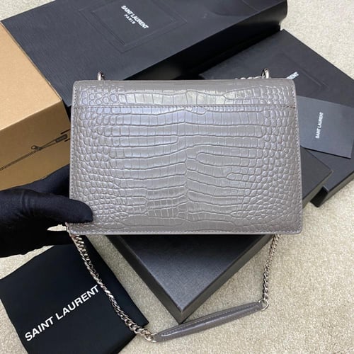 YSL SUNSET MEDIUM IN CROCODILE