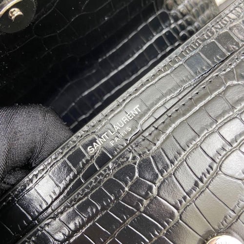 YSL SUNSET MEDIUM IN CROCODILE