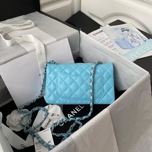 شانيل كلاسيك ميني جلد لامب سكن مقاس 20cm