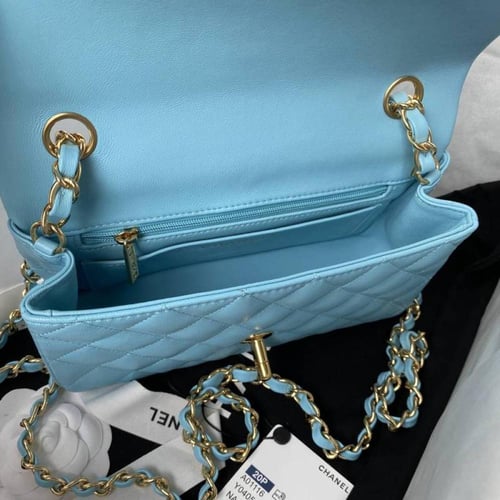 شانيل كلاسيك ميني جلد لامب سكن مقاس 20cm