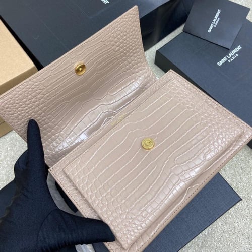YSL SUNSET MEDIUM IN CROCODILE