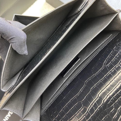 YSL SUNSET MEDIUM IN CROCODILE