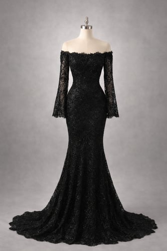 فستان سهره فخم عنابي & اسود