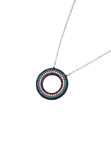 عقد فضة عيار 925 مرصع بالاحجار 02