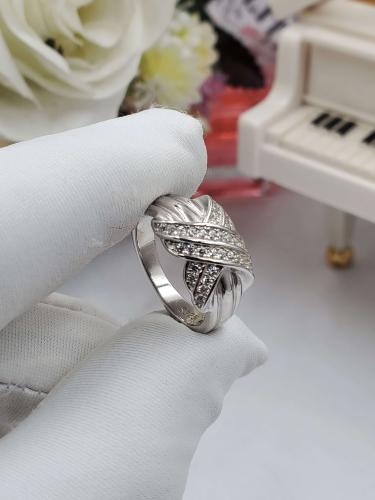 خاتم من الفضة الاسترليني عيار 925 مرصع بالزركون بخ...