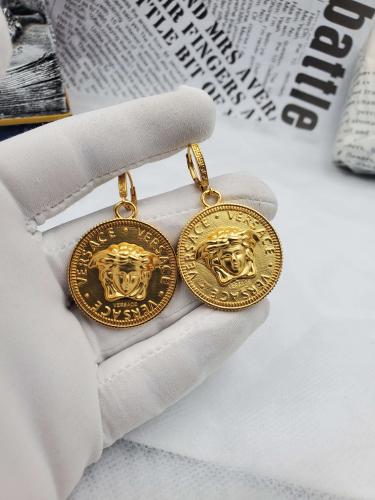 Versace earrings, high quality, made of titanium 0...