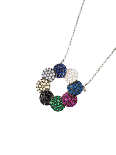 عقد فضة عيار 925 مرصع بالاحجار 01