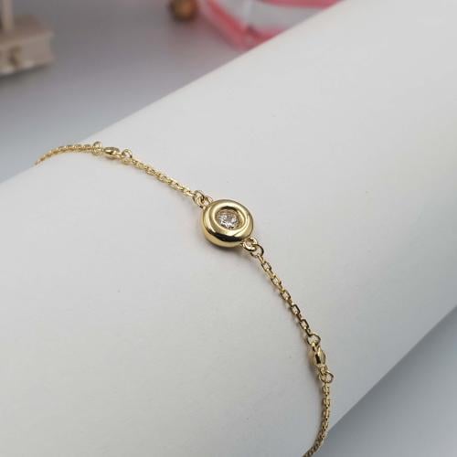 سوارة فضة عيار 925 مع فص زركون