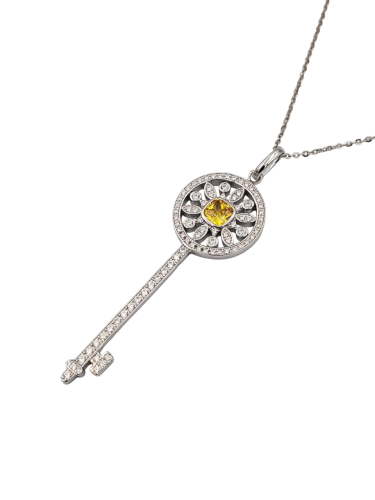 قلادة فضة مفتاح بتصميم انيق وعصري تيفاني اند كو 02