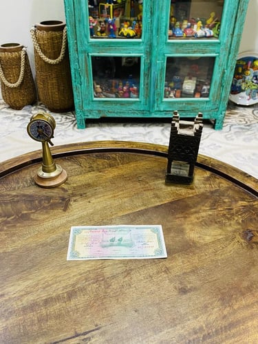 سند حج من مؤسسة النقد العربي السعودي؛ فئة ١٠ ريال...