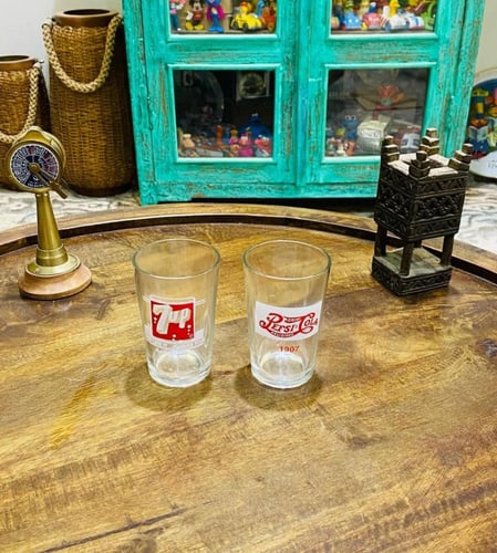 من أندر الكاسات الدعائية؛ كاس زجاجي لدعاية سفن أب...