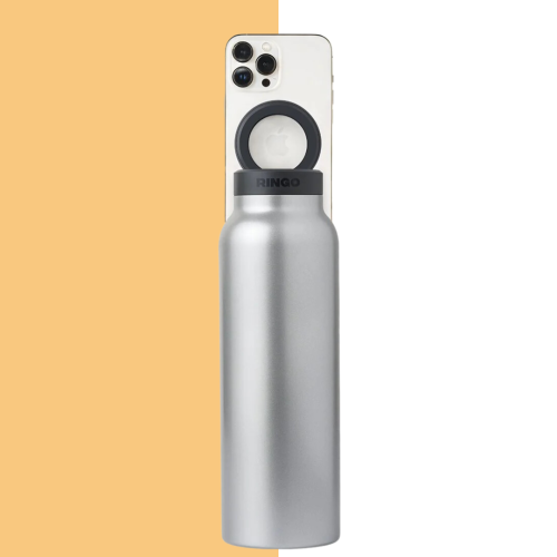 عالم العضلات شيكر مغناطيسي ستانلس ستيل فضي 700 مل