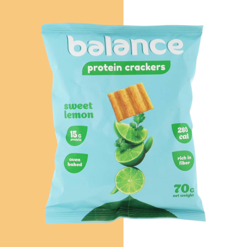 Balance Crackers with lemon flavor protein