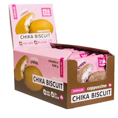 شيكا لاب بيسكت بحشوة الكابتشينو كرتون 9 حبات