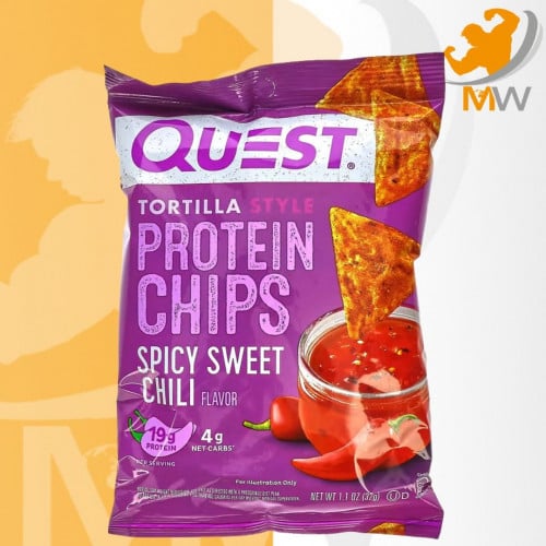 كويست | شيبس تورتيلا كيتو بنكهة سبايسي سويت